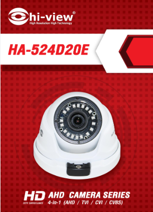 กล้องโดม HIVIEW AHD รุ่น HA-524D20E  2MP CAMERA 2.8mm